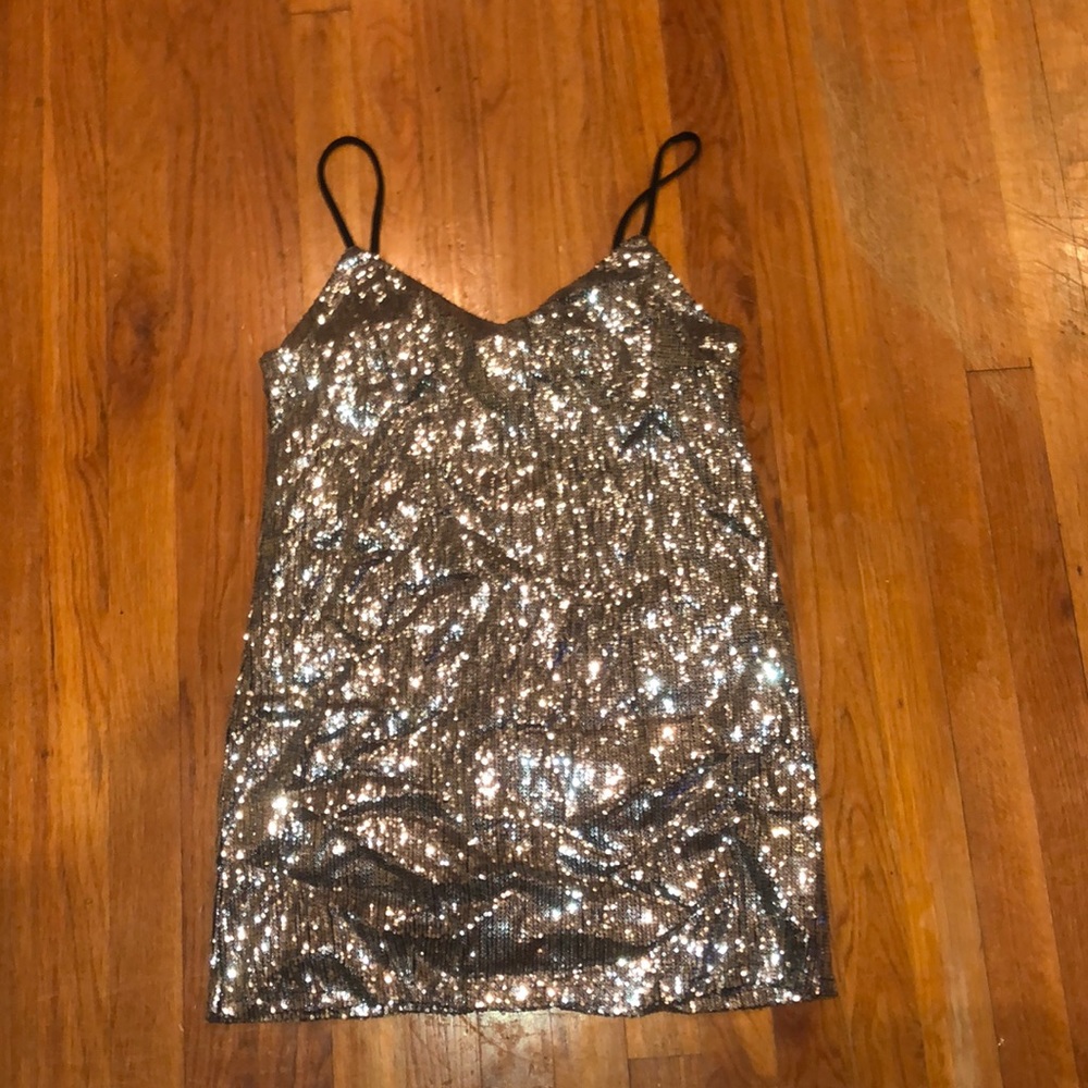 Silver Sequin Dress